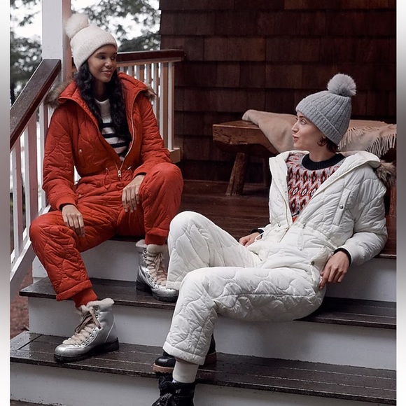 JCREW PUFFER SNOWSUIT WITH PRIMALOFT SZ MEDIUM  NWT - Picture 1 of 10